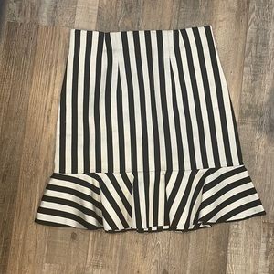 Vintage Dolce & Gabanna Striped peplum pencil skirt 42